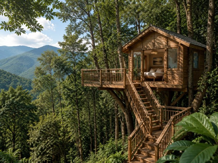 达州景区悬空树屋